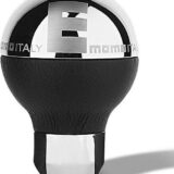 Λεβιές Ταχυτήτων Momo Duke Chrome  Δέρμα -Ασημί/Μαύρο- MADE IN ITALY